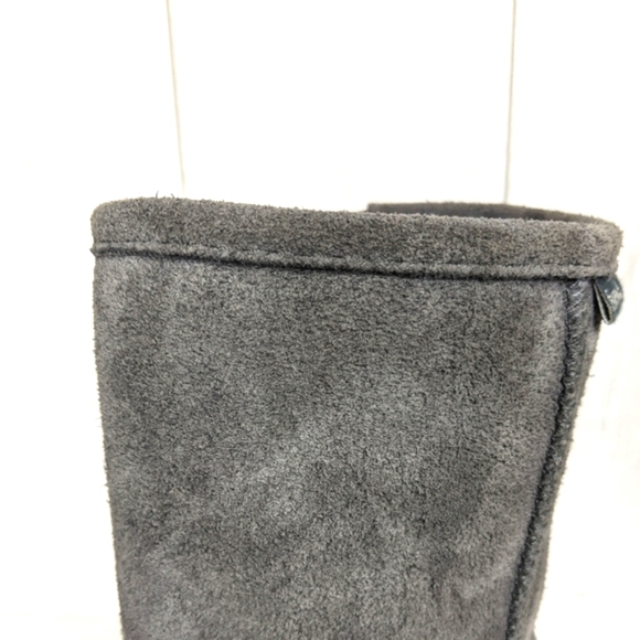 Bearpaw Winter Boots Size Youth 4 Girls Suede Wool Blend Liner Grey - Picture 11 of 11